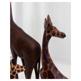 Carved Wood Giraffe Figurines (Lot of 3)