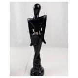 Art Glass Figurine & 2 Cobalt Blue Perfume Bottles