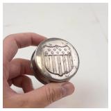 Antique Collapsible Travel Cup With Union Shield Lid