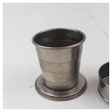 Antique Collapsible Travel Cup With Union Shield Lid