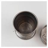 Antique Collapsible Travel Cup With Union Shield Lid