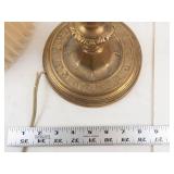 Vintage Brass Table Lamp With Pleated Shade