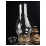 Antique Oil Lamp Assortment With Glass Chimneys