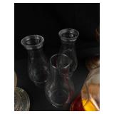 Antique Oil Lamp Assortment With Glass Chimneys