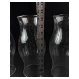 Vintage Clear Glass Hurricane Lamp Shades (Lot of 4)