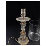 Glass Bowls & Clear Glass Lamp Mixed Lot
