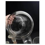 Glass Bowls & Clear Glass Lamp Mixed Lot