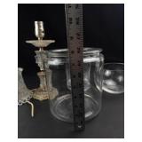 Glass Bowls & Clear Glass Lamp Mixed Lot