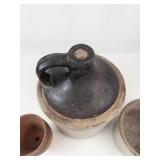 Terracotta Pots, Crock & Stoneware Jug Mixed Lot of 5