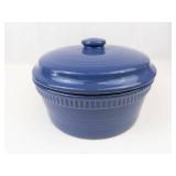 Blue Ceramic Ringware Casserole Dish With Lid