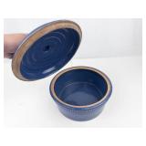 Blue Ceramic Ringware Casserole Dish With Lid