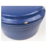 Blue Ceramic Ringware Casserole Dish With Lid