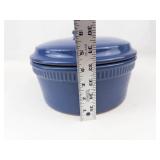 Blue Ceramic Ringware Casserole Dish With Lid
