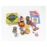 Vintage Makeup Tins, Patches & Bottle Stoppers Mixed Lot