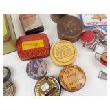 Vintage Makeup Tins, Patches & Bottle Stoppers Mixed Lot