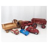 Vintage Toy Vehicle Mixed Lot - Tonka, Wood & Tin Vehicles