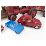 Vintage Toy Vehicle Mixed Lot - Tonka, Wood & Tin Vehicles
