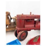 Vintage Toy Vehicle Mixed Lot - Tonka, Wood & Tin Vehicles