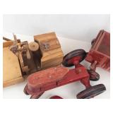 Vintage Toy Vehicle Mixed Lot - Tonka, Wood & Tin Vehicles