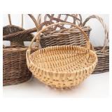 Vintage Wicker Baskets & Rug Beater Mixed Lot