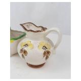 Vintage Ceramic Planter Mixed Lot - Baby Scale, Cradle, Pitcher & Roses