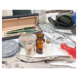 Mixed Lot of Vintage Tools, Desk Accessories & Collectibles