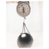 Vintage Hanson Hanging Produce Scale With Poultry Basket