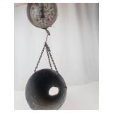 Vintage Hanson Hanging Produce Scale With Poultry Basket
