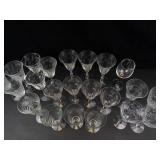 Etched Stemware Assortment (Lot of 22)