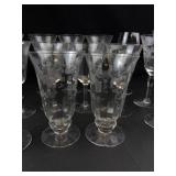 Etched Stemware Assortment (Lot of 22)