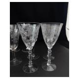 Etched Stemware Assortment (Lot of 22)