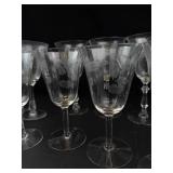 Etched Stemware Assortment (Lot of 22)