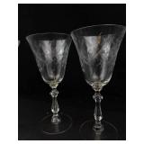 Etched Stemware Assortment (Lot of 22)