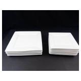 Threshold White Square Plates Mixed Lot (Lot of 14)