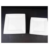 Threshold White Square Plates Mixed Lot (Lot of 14)