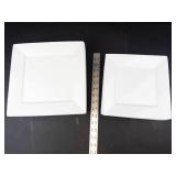 Threshold White Square Plates Mixed Lot (Lot of 14)