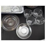 Mixed Lot Clear Glassware Bowls, Cups & Plates