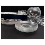 Mixed Lot Clear Glassware Bowls, Cups & Plates