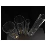 Huge Clear Glass Cylinder Vases (Lot of 4)