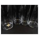Huge Clear Glass Cylinder Vases (Lot of 4)