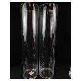 Huge Clear Glass Cylinder Vases (Lot of 4)