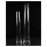 Huge Clear Glass Cylinder Vases (Lot of 4)