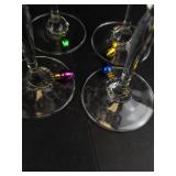 Clear Stemmed Goblets With Gold Rims (Lot of 10)