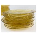 Vintage Federal Glass Amber Madrid 24-Piece Dish Set