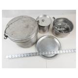 Vintage Aluminum Nesting Camping Cookware Set