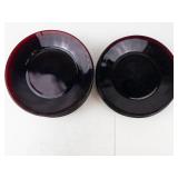 Vintage Anchor Hocking Ruby Red Glass Plates (Lot of 15)