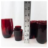 Vintage Anchor Hocking Royal Ruby Red Glassware Mixed Lot