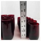 Vintage Anchor Hocking Royal Ruby Red Glassware Mixed Lot