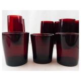 Vintage Anchor Hocking Royal Ruby Red Glassware Mixed Lot