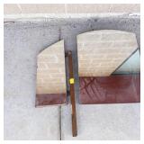 Three-Piece Mirrored Wood Panel Set